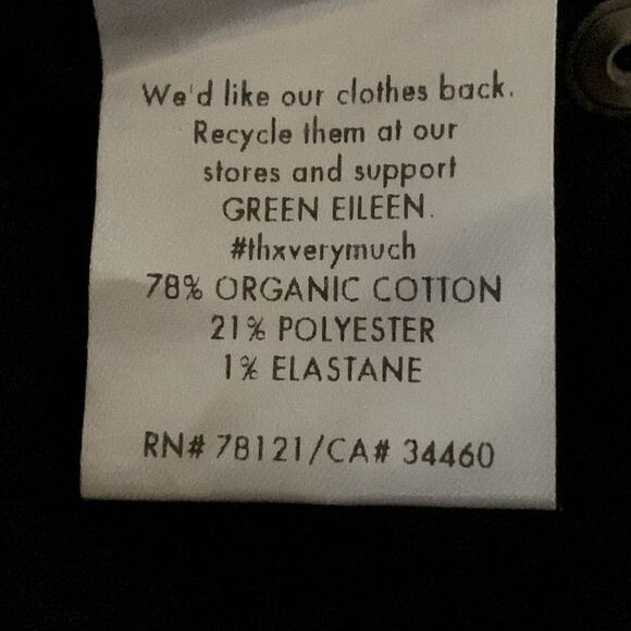 Eileen Fisher Black Skinny Pants Leather-Look – Size 6P - Picture 9 of 9